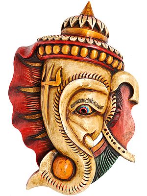 Lord Ganesha Mask with Trishul