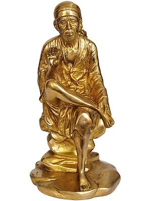 10" Shirdi Sai Baba In Brass | Handmade | Made In India