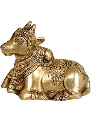 5" Nandi In Brass | Handmade | Made In India