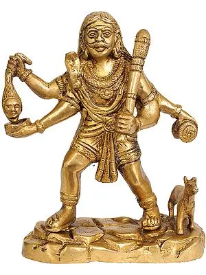 6" Bhagawan Bhairava In Brass | Handmade | Made In India