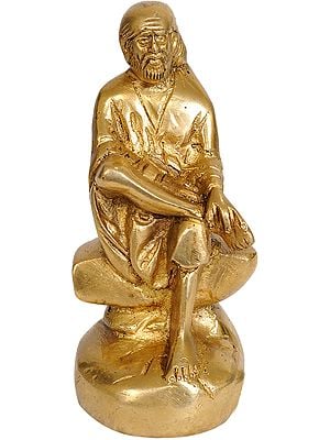 4" Shirdi Sai Baba In Brass | Handmade | Made In India