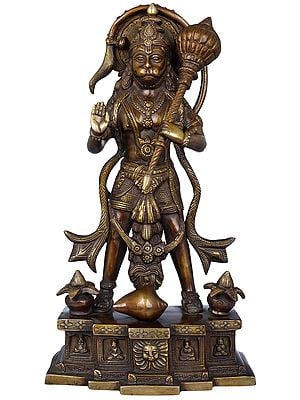 15" Lord Hanuman Brass Statue | Handmade | Made in India