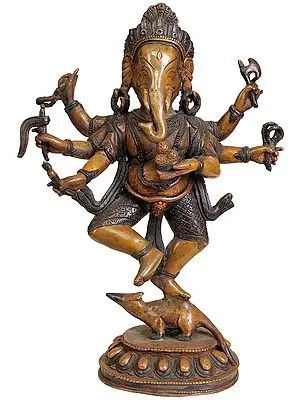 Dancing Ganesha on Rat
