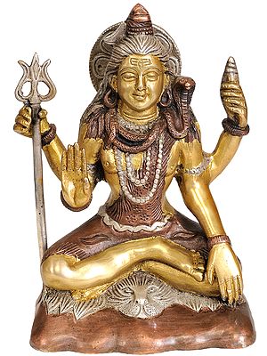 6" Lord Shiva In Brass | Handmade | Made In India