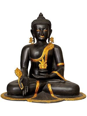 17" Bhaishajyaguru (The Medicine Buddha) In Brass | Handmade | Made In India