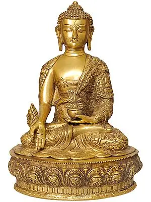 Tibetan Buddhist Deity- Medicine Buddha (Robes Decorated with the Scenes of His Life)