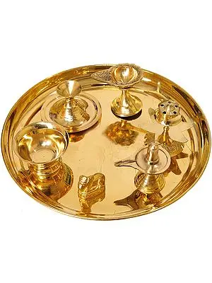 Puja Thali for Worship of Shiva Linga