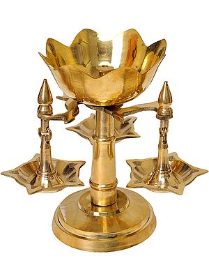 Lotus Puja Lamp