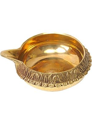 4" Puja Diya in Brass | Handmade | Made in India