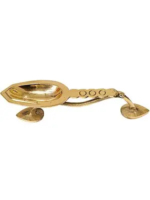 Stylized Hand Held Puja Lamp
