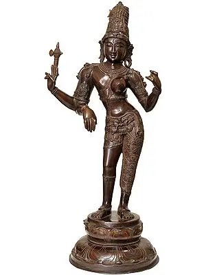 26" Ardhanarishvara (Shiva-Shakti) In Brass | Handmade | Made In India