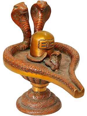 9" Shiva Linga In Brass | Handmade | Made In India