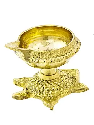 Puja Diya on Tortoise Back