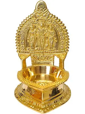 Vishnu Puja Diya with Bhudevi and Shridevi