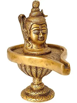 6" Lord Shiva Enshrined as Linga In Brass | Handmade | Made In India