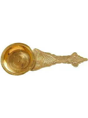 15" Hand Held Aarti in Brass | Handmade | Made in India