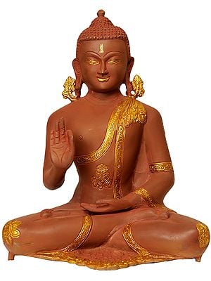 12" Buddha in the Vitarka Mudra In Brass | Handmade | Made In India