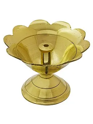 Lotus Wick Puja Lamp