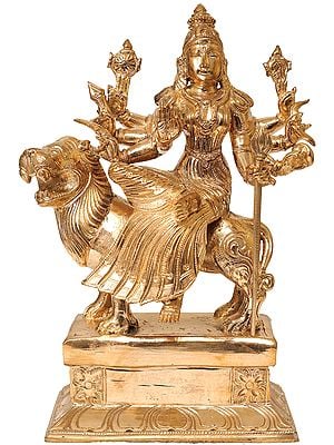 9" Goddess Durga | Handmade | Madhuchista Vidhana (Lost-Wax) | Panchaloha Bronze from Swamimalai