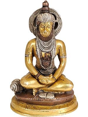 5" Lord Hanuman Brass Statue | Handmade | Made in India