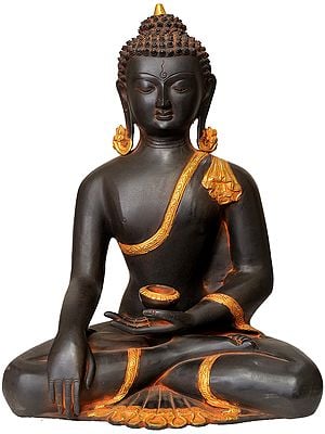 19" Lord Buddha in the Bhumisparsha Mudra In Brass | Handmade | Made In India
