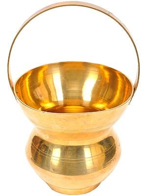 7" Kamandalu In Brass | Handmade | Made In India