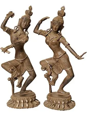 16" Dancing Shiva Parvati In Brass | Handmade | Made In India