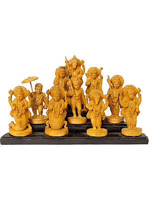 Dashavatara (Ten Incarnations of Lord Vishnu Matshya, Kurma, Varaha, Narasimha, Vaman, Parashurama, Rama, Balarama, Krishna and Hayagriva)