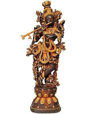 31" Shri Krishna In Brass | Handmade | Made In India