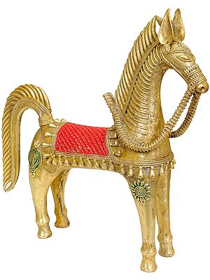Saddled Horse (Folk Statue From Bastar)