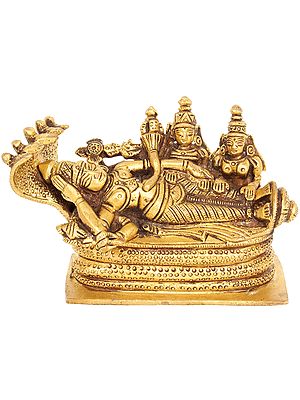 Shesh Shayi Vishnu In Brass | Handmade | Made In India