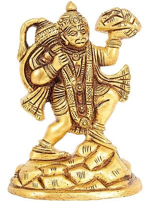 3" Lord Hanuman In Brass | Handmade | Made In India