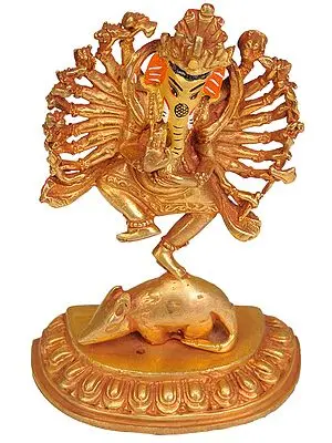 Ganesha Dancing on Rat