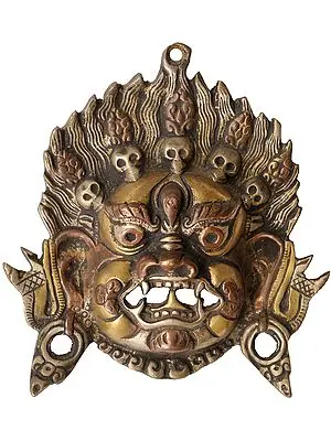 Tibetan Buddhist Mahakala Mask (Wall Hanging)