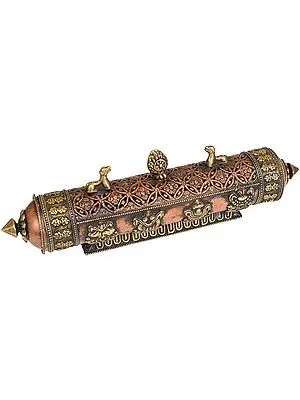 Tibetan Buddhist Ashtamangala Incense Burner