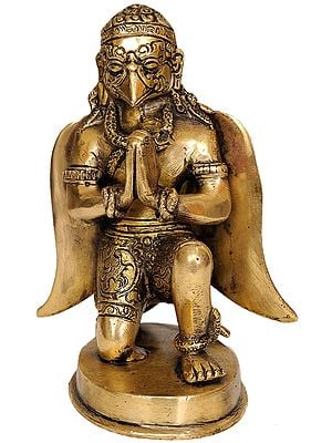 6" Garuda Brass Sculpture | Handmade | Made in India