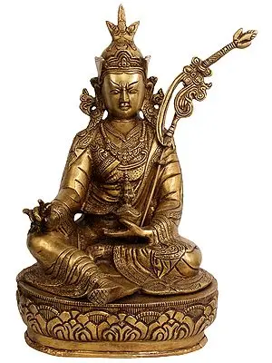 13" Guru Padmasambhava (Tibetan Buddhist Deity) In Brass | Handmade | Made In India