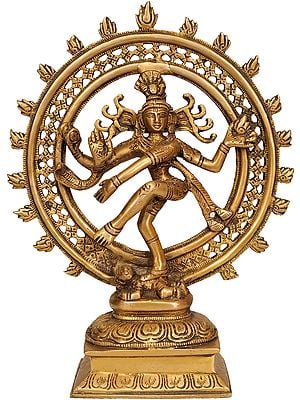 11" Nataraja Sculpture in Brass | Handmade | Made in India