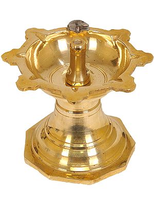3" Navagraha Puja Lamp In Brass | Handmade | Made In India