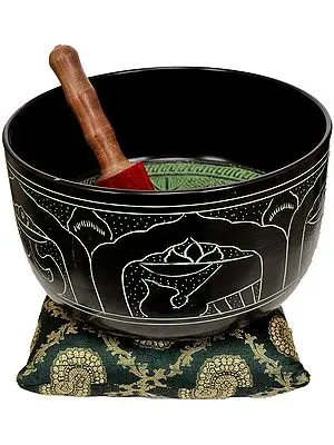 Singing Bowl Inside The Image of Five Dhyani Buddhas