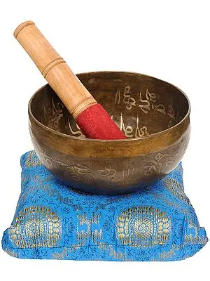 Singing Bowl Inside The Images of White Tara  and Mantras