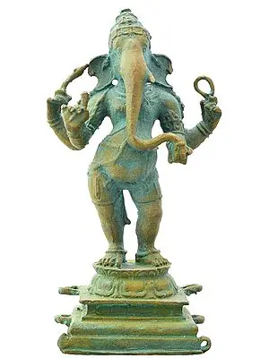 Standing Lord Ganesha (A Fine Small Statue)