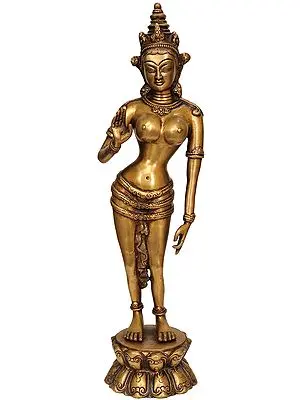 14" Devi Parvati In Brass | Handmade | Made In India