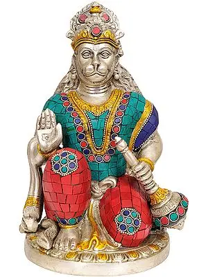 9" Lord Hanuman In Brass | Handmade | Made In India