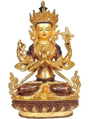 Tibetan Buddhist Deity- Chenrezig (Four Armed Avalokiteshvara)