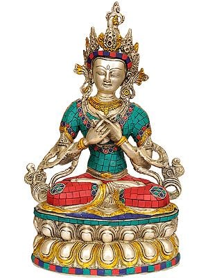14" (Tibetan Buddhist Deity) Vajradhara – The Protector of Vajrayana In Brass | Handmade | Made In India