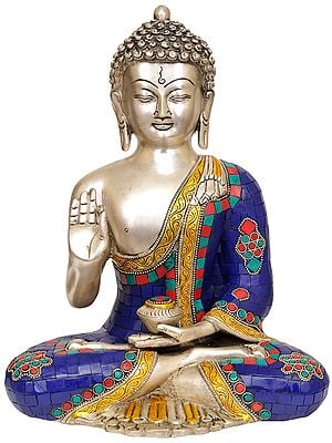 12" Blessing Buddha In Brass | Handmade | Made In India