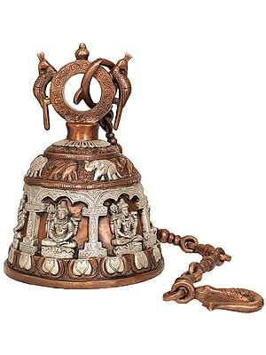 14" Lord Shiva Temple Hanging Bell In Brass | Handmade | Made In India