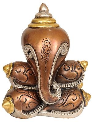 7" Modern Ganesha In Brass | Handmade | Made In India