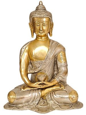 8" Dhyani Buddha In Brass | Handmade | Made In India